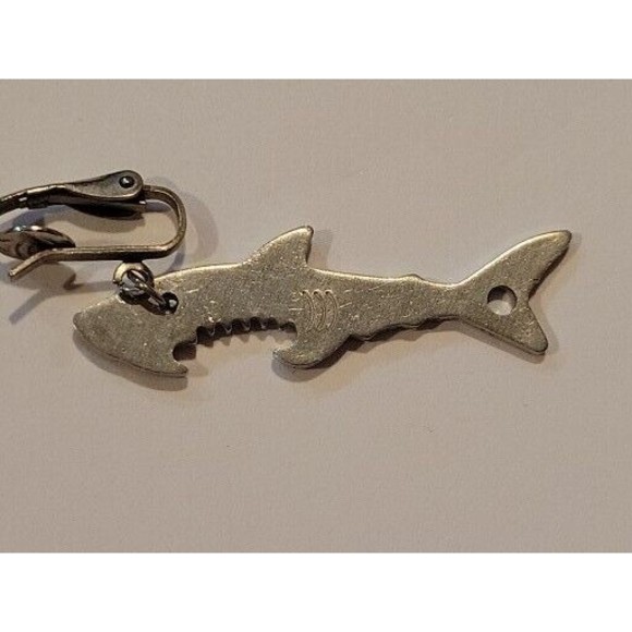 Rare Vintage Plastic Seahorse Treasure Chest Shark Ocean Theme Clip Earrings Lot - Picture 6 of 14